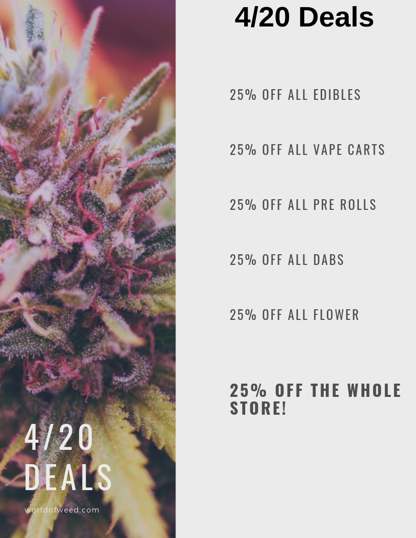 The Best 420 Deals in Tacoma are Right Here!