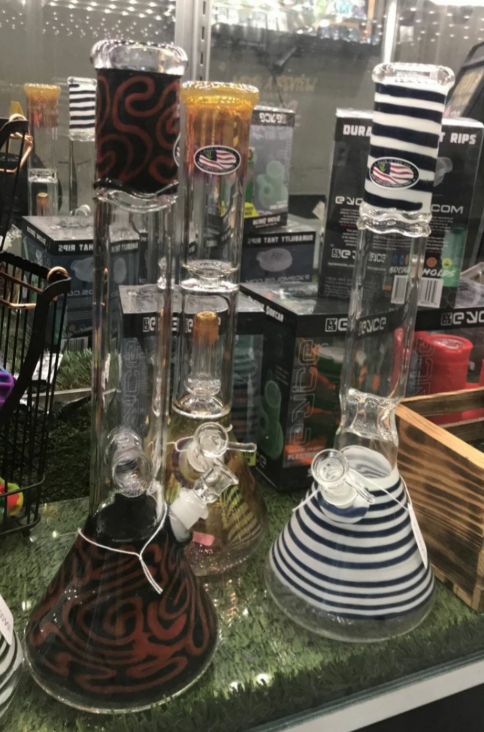 Glass bongs available at Tacoma dispensary World of Weed